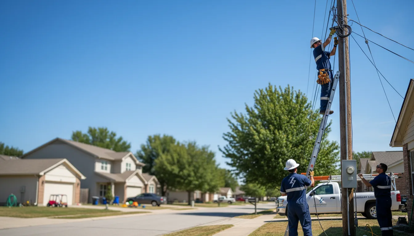 Residential electrician providing installation services in Lafferty, OH